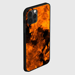 Чехол для iPhone 12 Pro Max Оранжевый огонь, цвет: 3D-черный — фото 2