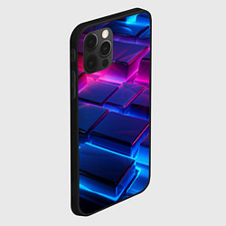 Чехол для iPhone 12 Pro Max Неоновые абстрактные слитки, цвет: 3D-черный — фото 2