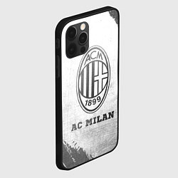 Чехол для iPhone 12 Pro Max AC Milan - white gradient, цвет: 3D-черный — фото 2