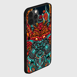 Чехол для iPhone 12 Pro Max Киборг самурай, цвет: 3D-черный — фото 2