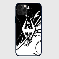 Чехол для iPhone 12 Pro Max The Elder Scrolls узор, цвет: 3D-черный