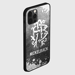 Чехол для iPhone 12 Pro Max Nickelback - grey gradient, цвет: 3D-черный — фото 2