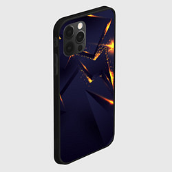 Чехол для iPhone 12 Pro Max Золотые неоновые плиты, цвет: 3D-черный — фото 2