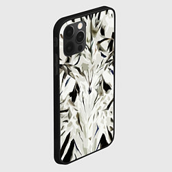 Чехол для iPhone 12 Pro Max Black and white abstraction, цвет: 3D-черный — фото 2