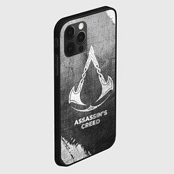 Чехол для iPhone 12 Pro Max Assassins Creed - grey gradient, цвет: 3D-черный — фото 2