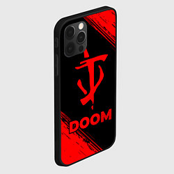 Чехол для iPhone 12 Pro Max Doom - red gradient, цвет: 3D-черный — фото 2