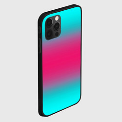 Чехол для iPhone 12 Pro Max Градиент текстура неон, цвет: 3D-черный — фото 2