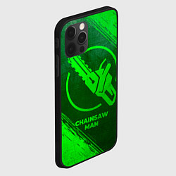 Чехол для iPhone 12 Pro Max Chainsaw Man - green gradient, цвет: 3D-черный — фото 2