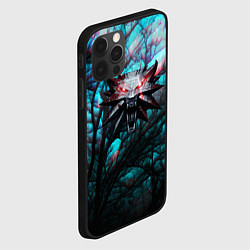 Чехол для iPhone 12 Pro Max The Witcher logo night, цвет: 3D-черный — фото 2