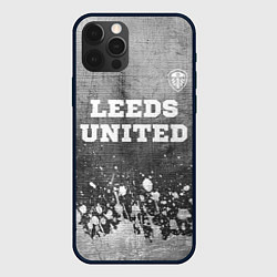Чехол для iPhone 12 Pro Max Leeds United - grey gradient посередине, цвет: 3D-черный