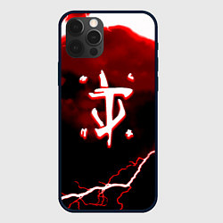 Чехол для iPhone 12 Pro Max Doom storm logo, цвет: 3D-черный