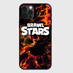 Чехол для iPhone 12 Pro Max Brawl Stars red lava, цвет: 3D-черный