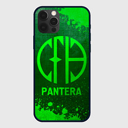 Чехол для iPhone 12 Pro Max Pantera - green gradient, цвет: 3D-черный