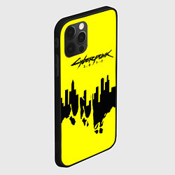 Чехол для iPhone 12 Pro Max Cyberpunk 2077 geometry yellow, цвет: 3D-черный — фото 2