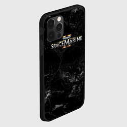 Чехол для iPhone 12 Pro Max Warhammer 40000 space marine 2 black logo, цвет: 3D-черный — фото 2