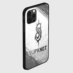 Чехол для iPhone 12 Pro Max Slipknot - white gradient, цвет: 3D-черный — фото 2