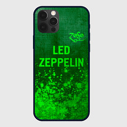 Чехол iPhone 12 Pro Max Led Zeppelin - green gradient посередине