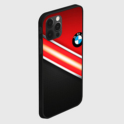 Чехол для iPhone 12 Pro Max BMW geometry steel, цвет: 3D-черный — фото 2