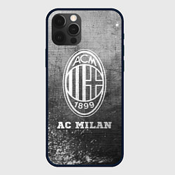 Чехол для iPhone 12 Pro Max AC Milan - grey gradient, цвет: 3D-черный