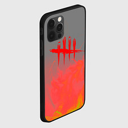 Чехол для iPhone 12 Pro Max Dead by Daylight logo fire, цвет: 3D-черный — фото 2
