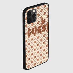 Чехол для iPhone 12 Pro Max Гусси - узор в стиле Гучи, цвет: 3D-черный — фото 2