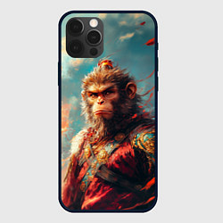 Чехол для iPhone 12 Pro Max Wukong на фоне лепестков, цвет: 3D-черный