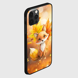 Чехол для iPhone 12 Pro Max Лисица и осенние листья, цвет: 3D-черный — фото 2