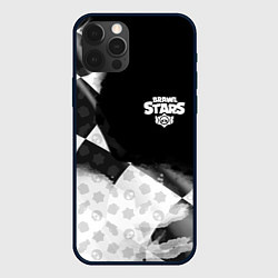 Чехол для iPhone 12 Pro Max Brawl stars pattern black, цвет: 3D-черный