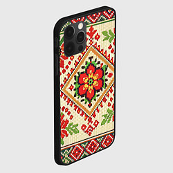 Чехол для iPhone 12 Pro Max Стиль советского ковра узоры и орнамент, цвет: 3D-черный — фото 2