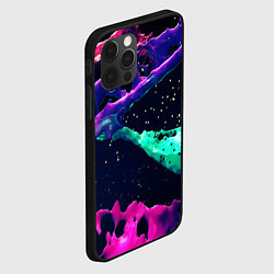 Чехол для iPhone 12 Pro Max Неоновые краски розлив, цвет: 3D-черный — фото 2