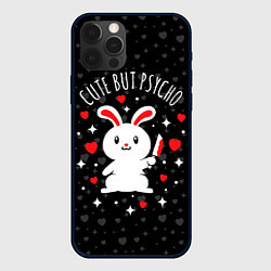 Чехол для iPhone 12 Pro Max Cute but psycho bunny, цвет: 3D-черный