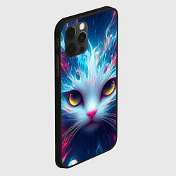 Чехол для iPhone 12 Pro Max Кошка с похожей планеты - нейроарт, цвет: 3D-черный — фото 2