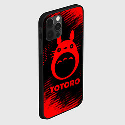 Чехол для iPhone 12 Pro Max Totoro - red gradient, цвет: 3D-черный — фото 2