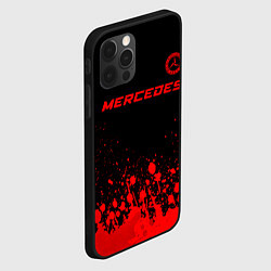 Чехол для iPhone 12 Pro Max Mercedes - red gradient посередине, цвет: 3D-черный — фото 2