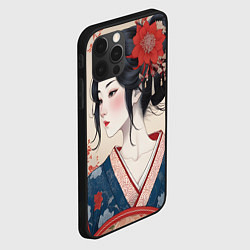 Чехол для iPhone 12 Pro Max Искусство японская девушка, цвет: 3D-черный — фото 2