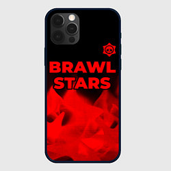 Чехол для iPhone 12 Pro Max Brawl Stars - red gradient посередине, цвет: 3D-черный