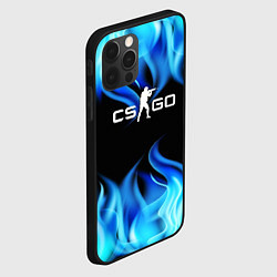 Чехол для iPhone 12 Pro Max CGGO blue flame, цвет: 3D-черный — фото 2