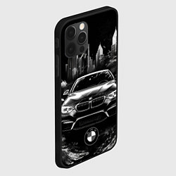 Чехол для iPhone 12 Pro Max BMW город абстракции, цвет: 3D-черный — фото 2