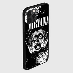 Чехол для iPhone 12 Pro Max Nirvana рок пес, цвет: 3D-черный — фото 2