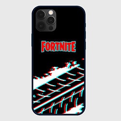 Чехол для iPhone 12 Pro Max Fortnite краски глитч, цвет: 3D-черный