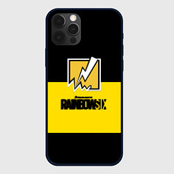 Чехол для iPhone 12 Pro Max Rainbow six logo game, цвет: 3D-черный