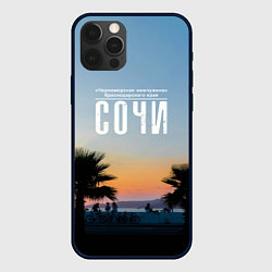 Чехол для iPhone 12 Pro Max Курортный Сочи, цвет: 3D-черный