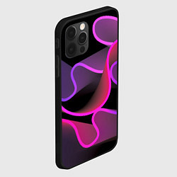 Чехол для iPhone 12 Pro Max Линейная геометрия, цвет: 3D-черный — фото 2