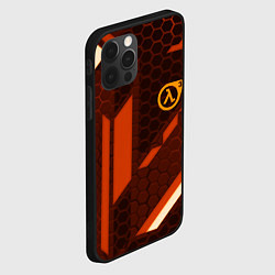 Чехол для iPhone 12 Pro Max Half life geometry steel metal, цвет: 3D-черный — фото 2