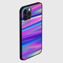 Чехол для iPhone 12 Pro Max Неоновые полосы градиент, цвет: 3D-черный — фото 2