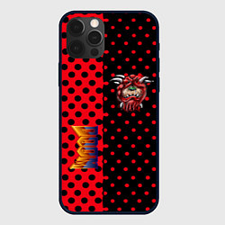 Чехол для iPhone 12 Pro Max Doom pattern steell, цвет: 3D-черный