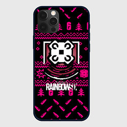 Чехол для iPhone 12 Pro Max Rainbow six winter pink, цвет: 3D-черный