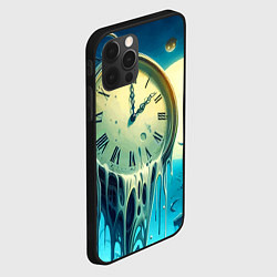 Чехол для iPhone 12 Pro Max Часы в сказочном лесу под луной - фантазия, цвет: 3D-черный — фото 2