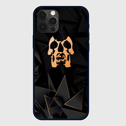 Чехол для iPhone 12 Pro Max Deftones golden poly, цвет: 3D-черный