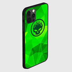 Чехол для iPhone 12 Pro Max The Offspring green poly, цвет: 3D-черный — фото 2